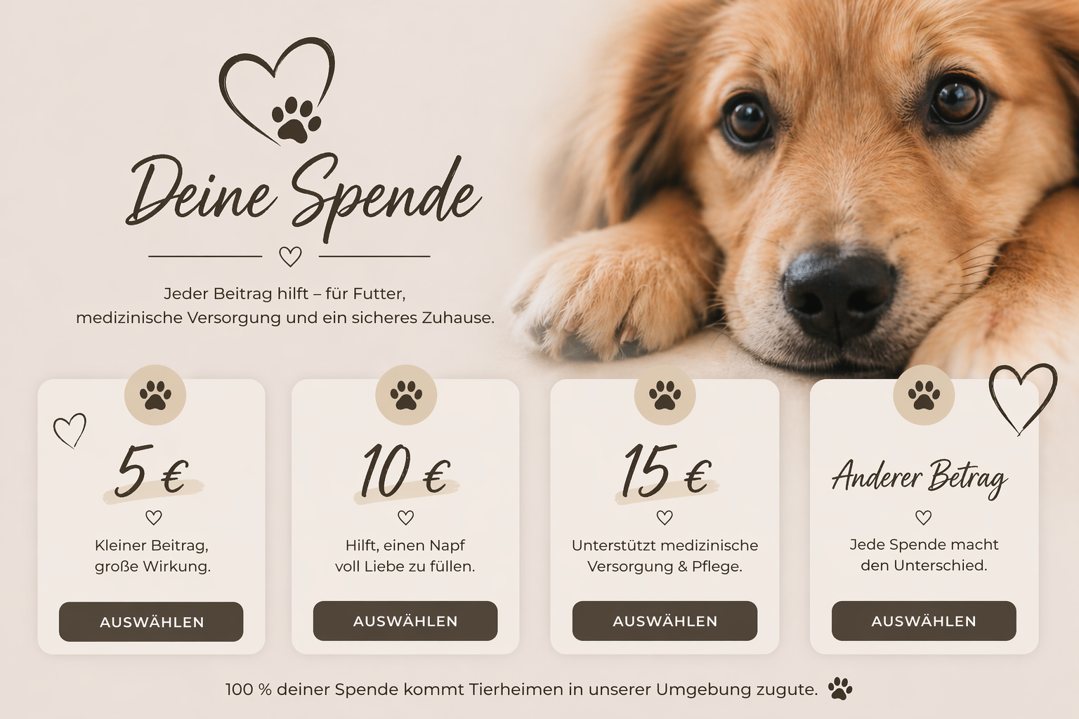 Anderen Betrag Spenden & helfen
